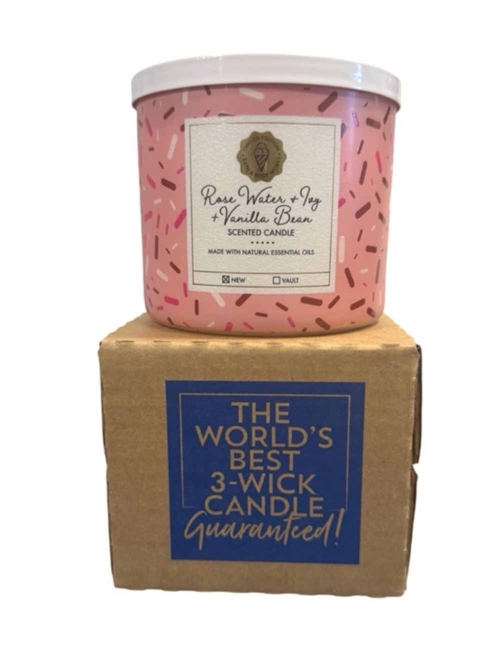 Rose Water and Ivy and Vanilla Bean Candle